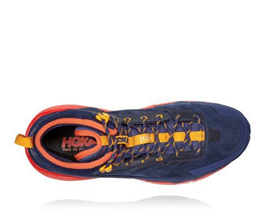 Hoka One One Wandelschoenen Heren - Kaha Gore-Tex - Blauw/Rood - JK1759462